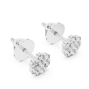 Cluster Flower Design Unisex Moissanite Earrings Men Hiphop 925 Sterling <b>Silver</b> Moissanite <b>Stud</b> Earrings Women - Product Image 5