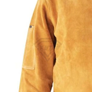 Hot Selling <b>Men's</b> Leather Welding <b>Jacket</b> High Street Style Comfortable Leather Stand Collar protection Welding <b>Jackets</b> OEM - Product Image 4