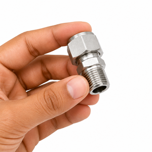 Conectores de Tubería de Acero Inoxidable con Doble Férula y Rosca Macho, Mecanizados por CNC, Certificados ISO9001, para Construcción, Varios Tamaños (1/8''-1/2'') - Product Image 2