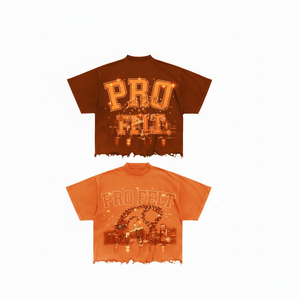 Fashionable Stylish Men's Loose High Street 100% Cotton Vintage Comfortable Low MOQ Custom Logo Hip Hop Breathable T-shirt - Product Image 2