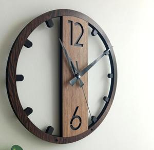 นาฬิกาแขวนผนังควอตซ์หน้าปัดเดียว ดีไซน์เรียบหรู ขนาดใหญ่ ทำจากไม้ เงียบไร้เสียงเดิน เหมาะสำหรับตกแต่งบ้านสไตล์โมเดิร์น ราคาประหยัด เหมาะสำหรับงานแต่งงาน - Product Image 5