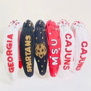 Diademas con cuentas y nombre personalizado, diademas anudadas de fabricación india, accesorios, diademas personalizadas con nombre - Product Image 5