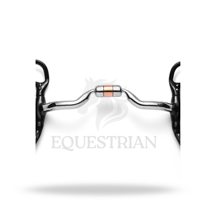 Mors de cheval pleine taille LOW PORT CAPSULE SILVER DOTTED CURB pour le contrôle de l'équitation - Product Image 3