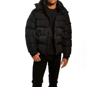 <b>Top</b> Seller Low Price Full Sleeve Hooded <b>Bubble</b> Jacket Custom Printed Front Design Breathable Eco-Friendly for Winter Outdoor Use - Product Image 2