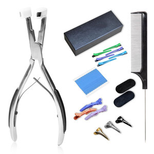 Flat Surface Sealing Hair Extension Plier Tools Kit Professional <b>Tape</b> In Hair Extension Pliers Silver <b>Mirror</b> Polish - Product Image 1