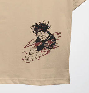 เสื้อยืดคอกว้างทรงหลวมสไตล์อนิเมะ Choso Jjk คุณภาพสูง ระบายอากาศได้ดี เป็นมิตรกับสิ่งแวดล้อม แห้งเร็ว ลายพิมพ์แบบวอช ผ้าถัก คอวี แขนสั้น - Product Image 3