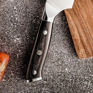 Cuchillo de Chef Ambidiestro Forjado a Mano, Ecológico, Extra Afilado, de Acero Inoxidable Industrial, con Mango de Madera Estilo Vikingo, 8-9.9 Pulgadas - Product Image 2