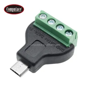 Manufacture Micro USB Male to 4pin Screw lock connection Terminal Adaptor