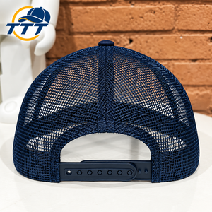 Casquette de baseball personnalisée à 5 panneaux en maille, avec logo brodé, fermeture snapback, en tissu de coton, fabriquée au Vietnam, OEM, vente en gros, usine de casquettes - Product Image 4