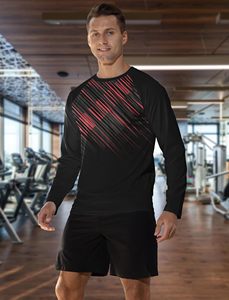 Camisetas de Natación Estampadas para Hombre, Cuello Redondo, Manga Corta, Secado Rápido, Degradado, Poliéster, Deportivas, Corte Regular, Sublimación - Product Image 3
