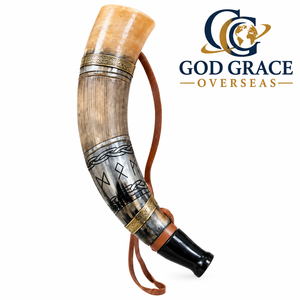 ชุดแก้วน้ำทำมือจากเขาควาย GOD GRACE OVERSEAS Viking เป็นมิตรกับสิ่งแวดล้อม ตกแต่งบ้านสไตล์เรียบง่ายและเป็นของที่ระลึก - Product Image 1