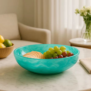 Tazón de resina epoxi artesanal para presentaciones creativas de comida, con patrones únicos de resina. - Product Image 1