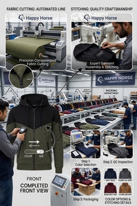 Sweat-shirt à capuche zippé personnalisé de qualité supérieure pour homme, 100% coton molletonné, veste d'hiver, impression numérique OEM ODM - Product Image 6