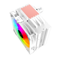 Refroidisseur CPU SNOWMAN MT5 V3 120 mm RGB, 5 caloducs, PWM 4 broches + 5V 3 broches avec fonctions LED pour un refroidissement efficace sur les ordinateurs AM4 AM3
