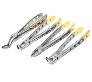 Ensemble de 4 pinces d'extraction dentaire manuelles à préhension profonde, non traumatiques, revêtement diamant, précision chirurgicale pour l'élimination des dents - Product Image 3