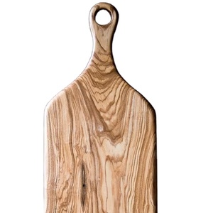 Planche de service ovale en bois d'acacia avec poignée pour viande fromage fruits légumes planche de cuisine polyvalente - Product Image 1