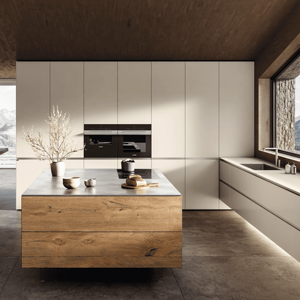 Juego Completo de Muebles de Cocina Europeos de Lujo Personalizados JY Project, RTA Modular, Encimera de Mármol, Bisagras de Cierre Suave, Fábrica en Vietnam - Product Image 2