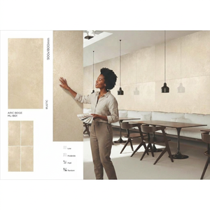 กระเบื้องพอร์ซเลนเคลือบเงาขนาดใหญ่ 900x1800 มม. รุ่น Aric Beige ลายหินอ่อนขัดเงา ทนกรด กันลื่น ผลิตจากเซรามิกซินเทอร์สโตน - Product Image 1