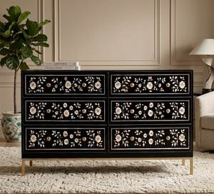 Best Quality Modern Farmhouse Eco-Friendly Bone Inlay White Light Green <b>6</b>-<b>Drawer</b> Dresser Chest <b>Drawer</b> Living Room Decoration - Product Image 2