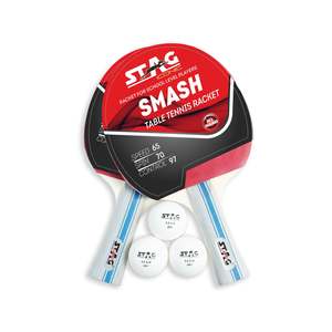 Stag Iconic Intermediate <b>Table</b> <b>Tennis</b> Playset with 2 Racquets and 3 Durable ABS 40mm Balls 3 Star Grade for Training - Product Image 3