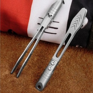 TC4 Titanium Steel <b>Buckle</b> Tweezers Multifunction With Snap Lock Corkscrew CNC Machining <b>Clips</b> EDC Outdoor Tool NEW Mini Titanium - Product Image 6