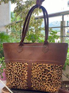 การออกแบบใหม่ขนหนังขนาดใหญ่ Tote กระเป๋าหนัง Cowhide กระเป๋าหนังกระเป๋าถือ - Product Image 2