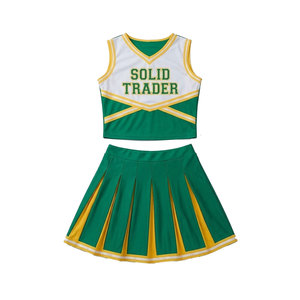 ชุดยูนิฟอร์มเชียร์ลีดเดอร์แบบมืออาชีพของ Solid Traders รุ่นใหม่ พิมพ์ลายโลโก้ด้วยเทคนิค Sublimation ผลิตจากโพลีเอสเตอร์ 100% สำหรับใส่เต้นรำในโรงเรียน สำหรับผู้ใหญ่ - Product Image 4