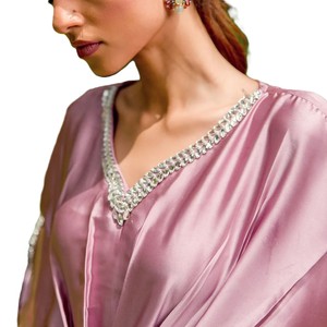 Abito Kaftano Lungo Intrecciato, Vestito Lungo fino ai Piedi, Vestibilità Ampia, <span class=keywords><strong>Abbigliamento</strong></span> Casual, Servizio OEM, <span class=keywords><strong>Abbigliamento</strong></span> di Alta Qualità - Product Image 5