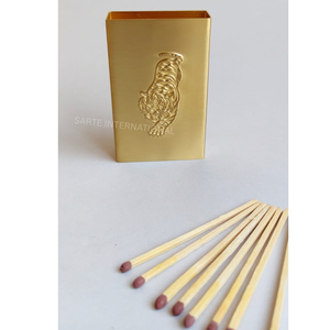 Fournisseur Direct Usine – Étui de Luxe Moderne en Laiton pour Allumettes, Haute Qualité, Sécurisé, Logo Personnalisé Gravé, Écologique, Allumage Facile - Product Image 3