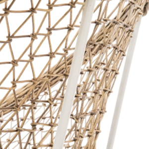 Silla de Comedor de Estilo Minimalista de Madera de Teca y Terciopelo con Patas de Acero Inoxidable, Ecológica, con Cuerda para Muebles de Jardín - Product Image 6