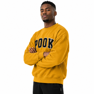 Sudadera Naranja para Hombre con Cuello Alto y Bordado Personalizado en Tela Tackle Twill, 100% Algodón, Sudadera con Cuello Alto para Fraternidad - Product Image 1