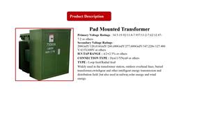 Yawei biến áp nhà sản xuất 3 giai đoạn 33kv 13200V Delta 480/277y 500kva trạm biến Áp Điện Pad gắn máy biến áp - Product Image 4