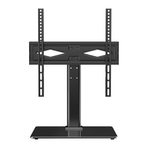Soporte de TV Giratorio Universal para Televisores de 32 a 55 Pulgadas, Soporte de Piso Portátil con Altura Ajustable, con Soportes y Carritos para TV de Vidrio Templado - Product Image 1