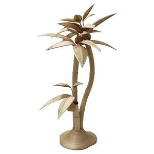 Handmade Natural Rattan Palm Tree <b>Table</b> <b>Lamp</b> Vintage <b>Wicker</b> Coconut Tree Desk Light For Tropical Coastal Hotel Home Decor - Product Image 4