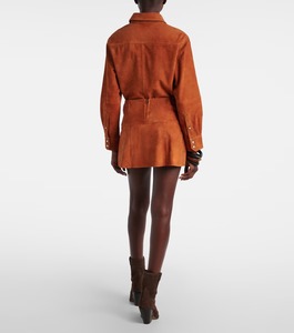 Jupe plissée en cuir véritable pour femme, style streetwear tendance, vente en gros, service d'échantillons OEM et personnalisation - Product Image 4