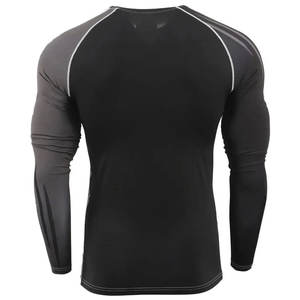 2026 Rashguard de compression athlétique pour homme, à séchage rapide, respirant, léger, en Spandex/Polyester, manches longues, pour MMA, gym et course à pied - Product Image 2