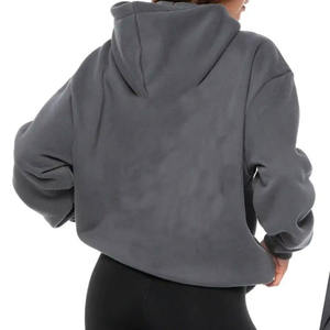 <b>Grey</b> Oversized <b>Hoodie</b> Wholesale Heavyweight Fleece Pullover <b>Hoodie</b> <b>Plain</b> <b>Grey</b> <b>Hoodie</b> Manufacturer Custom Logo Unisex <b>Hoodie</b> Loos - Product Image 4