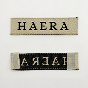 Étiquettes tissées en damassé découpées au laser sur mesure, abordables et de qualité supérieure, pour sacs et vêtements, étiquettes en tissu personnalisées lavables - Product Image 1