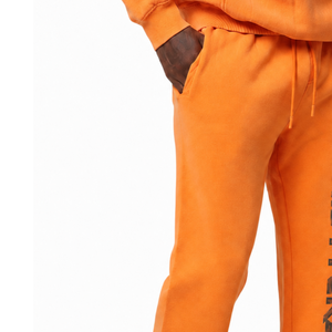 Customized <b>Mens</b> Vertical Print Fleece <b>Trousers</b> Relaxed Fit <b>Drawstring</b> Waist Cuffed Streetwear Jogger Pants OEM Clothing Supplier - Product Image 3