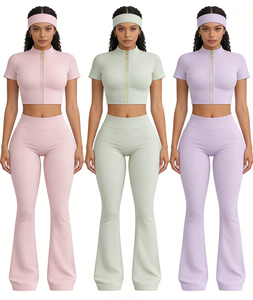 Conjunto de Ropa de Casa de 2 Piezas a Rayas para Mujer, Verano, Modal Acordonado, Camiseta de Manga Larga y Leggings Largos - Product Image 5