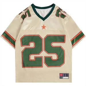 Maillots de football américain personnalisables 2026 pour fans – Manches courtes d'été en Spandex et Polyester résistants – Maillot de football américain - Product Image 1