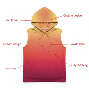 Soft Texture Women Sleeveless <b>Hoodies</b> Casual Look <b>Lightweight</b> Sportswear Trendy Everyday Streetwear Relax Fit Fashion Fleece Top - Product Image 6