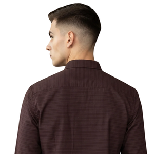 Dark <b>Brown</b> <b>Mens</b> Floral Printed Long Sleeve <b>Shirt</b> Button Down Casual Slim Fit Fashion Dress <b>Shirt</b> Custom Apparel Manufacturer - Product Image 4