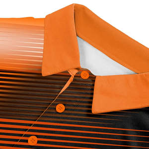Camisetas Polo Sublimadas para Hombre en Color Naranja y Negro, Estilo Nuevo de Alta Calidad, Transpirables, Estilo Casual - Product Image 4
