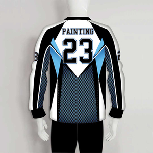 Camiseta de Paintball Personalizada para Hombre, Manga Larga, Cuello en V Sublimado, Absorbe la Humedad, Ajuste Atlético, Uniforme Deportivo para Adultos - Product Image 2