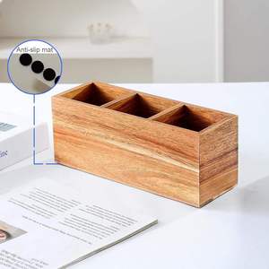 Porte-stylos en bois classique pour bureau, salle d'étude et espace de travail professionnel - Product Image 5