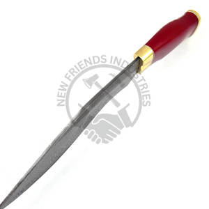 Nueva Edición Cuchillo Bowie de Acero de Damasco Personalizable de 15 Pulgadas, Cuchillo de Caza para Exteriores con Mango de Resina Roja, el Mejor Cuchillo de Hoja Fija para Coleccionistas - Product Image 3