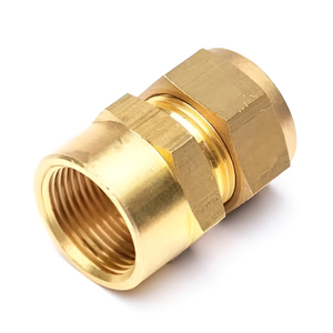 ข้อต่อทองเหลืองแบบข้อศอกเกลียวตัวเมียสำหรับงานท่อและหลอด - Product Image 1
