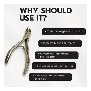 Cortauñas de Grado Quirúrgico de Acero Inoxidable, Corte de Precisión, Cuchillas de Doble Acción, Diseño Ergonómico Compacto, Duradero y Afilado - Product Image 4