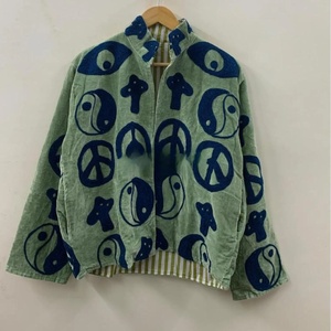 Suzani Embroidered Velvet Jacket Bohemian Floral Winter Overcoat Windproof Breathable Short <b>Coat</b> - Product Image 1